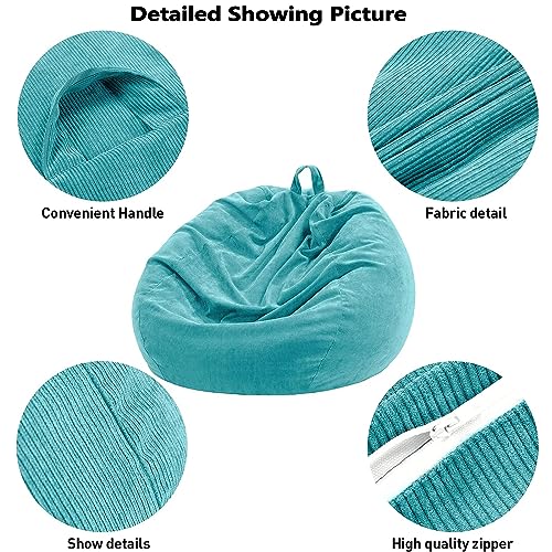 Mateju Sitzsack, Gemütlich Sitzsack Kinder, sitzsack Erwachsene oder als Gaming Bean Bag, Außenbereich Relaxo Sitzsack Geeignet, für Lnnen oder Garten Zum Liegen oder Sitzen (S,Dunkelgrün)