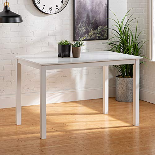 image for Walker Edison 4 Person Modern Farmhouse Wood Small Dining Table Dining