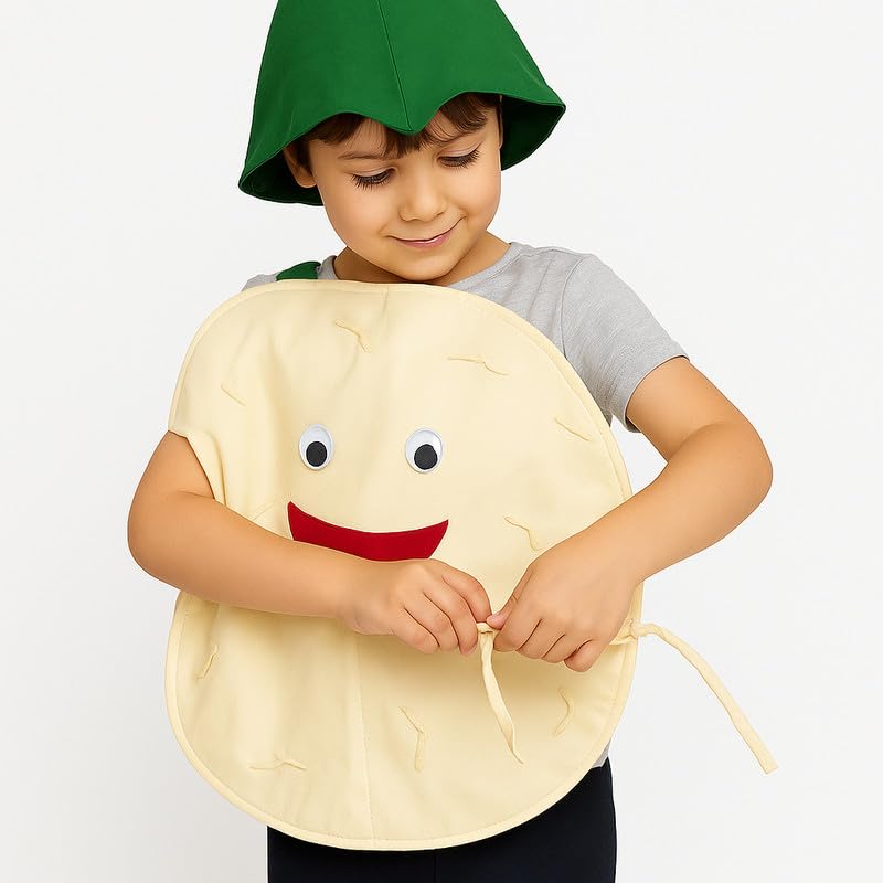 Image of FancyDressWale Fruit & Vegetable Fancy Dress Costume for Kids | Free Size 2-10 Years | School Fancy Dress, Stage Shows, Theme Parties