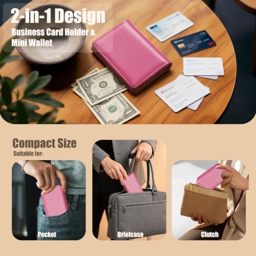 Image of Business Card Holder PU Leather with Magnetic Closure