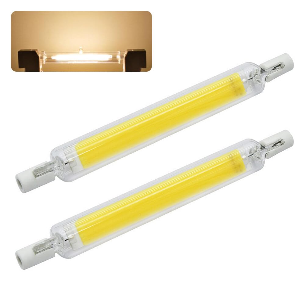 IXYHKB R7S LED Bulb 118mm, 2PCS 20W R7S LED Lamp, R7S LED Dimmable Lamp Replacement for Halogen Lamps, Warm White 3000K, 2000LM, 360° Beam Angle LED Rod, LED Rod Lamps for Bedroom Ceiling Washlights