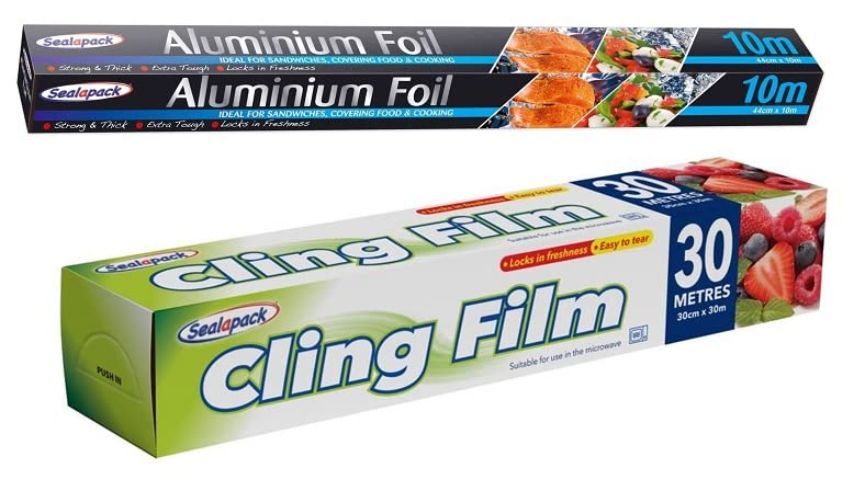 Kitchen Aluminium Foil Classic Kitchen Foil for Roasting Cooking Baking Freezing Foil Roll Wrap Sheet for Restaurants Take Out & Home 44cm x10m (Aluminium Foil)