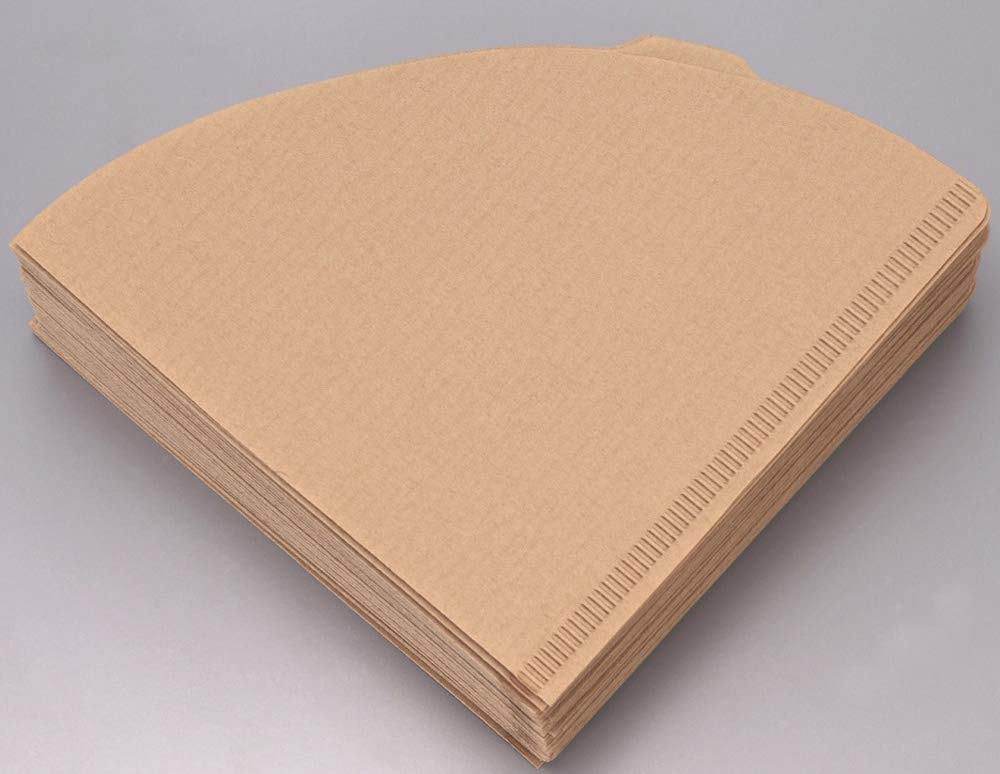 Hario V60 Papierfilter, ungebleicht, natürliche Farbe, Größe 01 (bis zu 2 Tassen), 100 Stück, 5er-Pack (insgesamt 500 Blatt), hergestellt in Japan