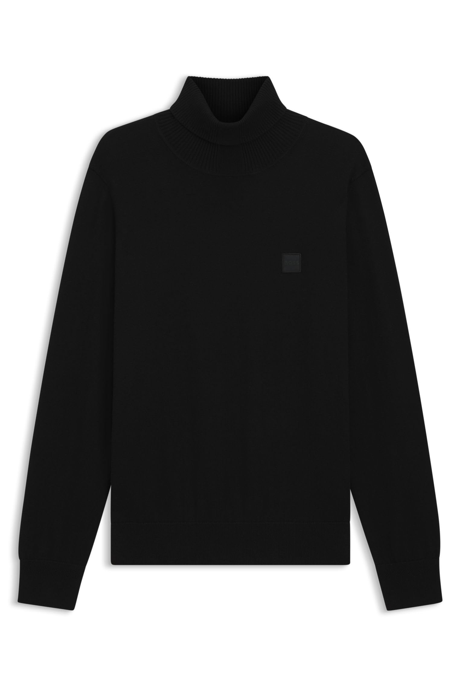 BOSS Mens Akiro S Rollneck Sweater in Cotton and Cashmere