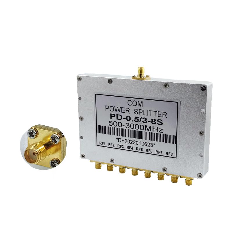 Wiring Connecting Terminals 1PCS 8 Way SMA Power Splitter 500mhz~6000MHz,SMA Female Power Divider Signal Cable Splitter Female Divider Distributor 2.4G 5.8G - (Color: 500-6000MHZ)