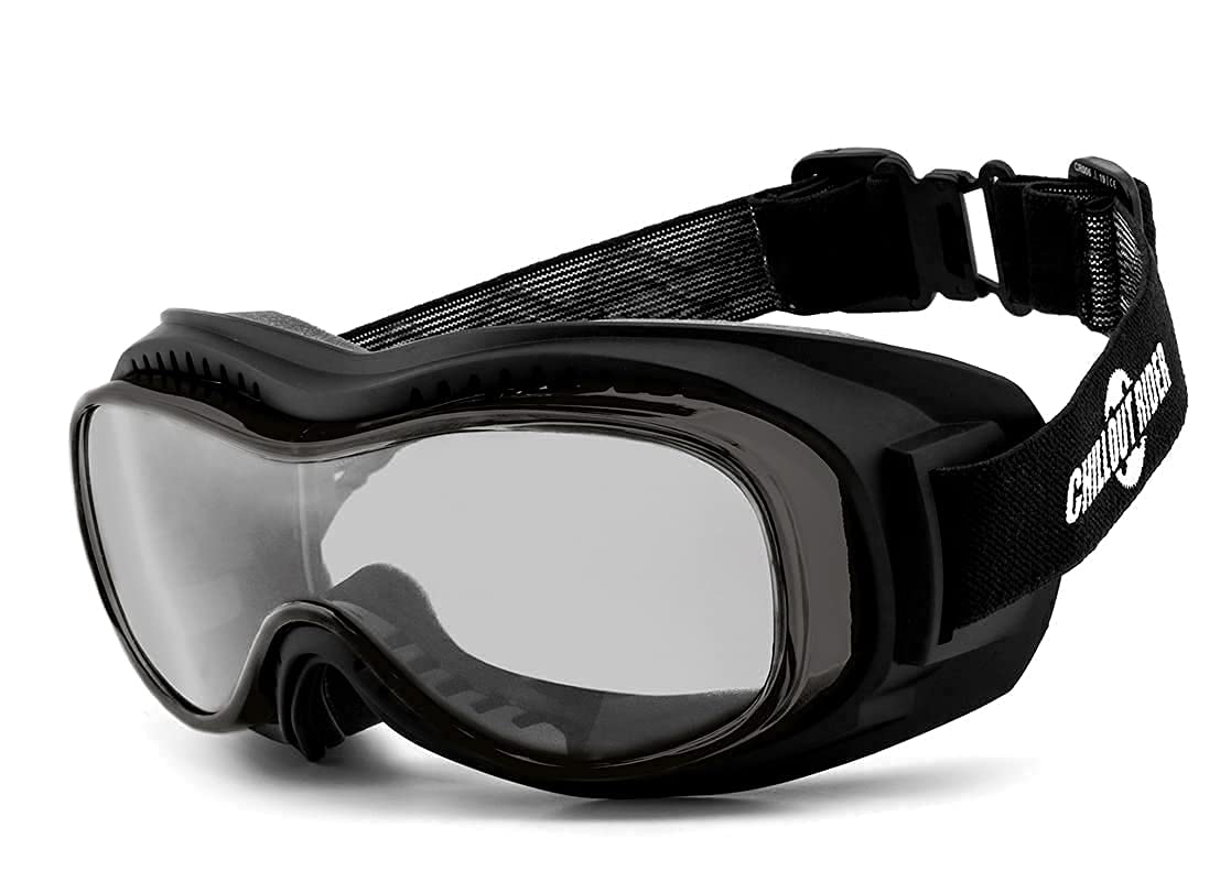 occhiali sovraocchiali da moto per portatori di occhiali | antiappannamento | lente di sicurezza in plastica HLT® DIN EN 166 | occhiali da moto: CR006