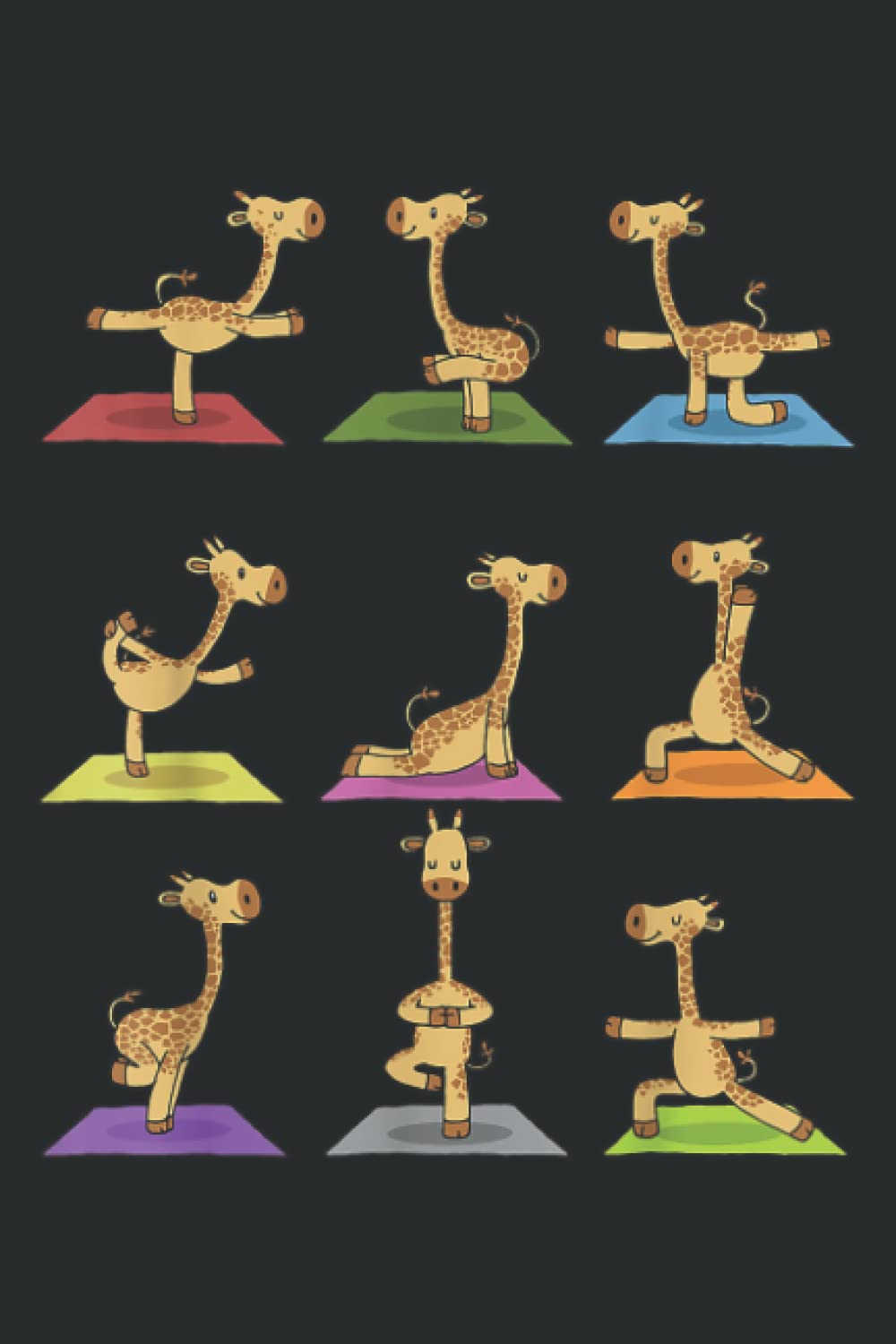 Giraffe Yoga Funny Giraffes in Yoga Poses Sports: Lined Journal & Diary for Writing & Notes for Girls and Women, Memo Diary Subject Notebooks Planner, 6"x9"