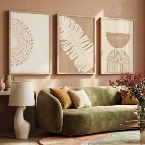 Image of kotart Boho Art Home Decoration Painting | Paintings With Frame For Living Room Bed Room Hotel Wall Decor Digital Reprint Set of 3 (19X25 inch)