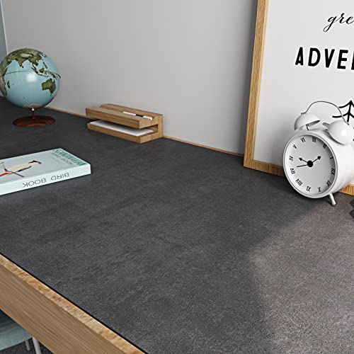 Vinyle adhesif noir mat imperméable pour rénover un plan de travail abîmé