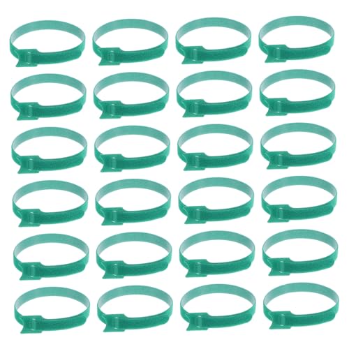 Toddmomy 100 piezas de bridas reutilizables de gancho y bucle para manejo de cables bajo escritorio, correas organizadoras de cables verdes autoadhesivas para electrónica, computadora y carga