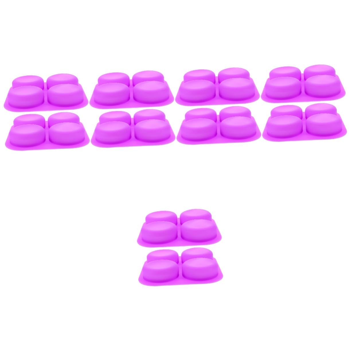 Operitacx 5 Ensembles Moule À En Silicone Distributeur De Moussant Porte- Produit Vaisselle En Barre Maison Fait Gel De Silice Violet,mauve 2 Pièces * 5