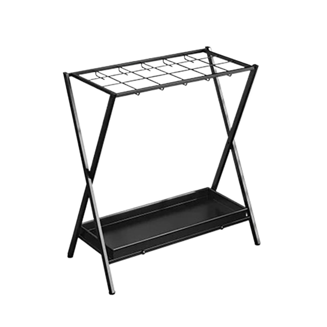 YANG11FAN Nordic Gold Metal Umbrella Shelf Bucket Creative Iron Hook Design Storage Multi-application