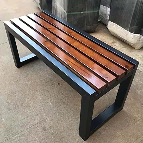 ZYGPH Banco de jardín de Madera Maciza para Exterior de 180 cm. Resistente, soporta hasta 400 kg, Ideal para terrazas, Jardines y Patios. Disponible en 120 y 150 cm.