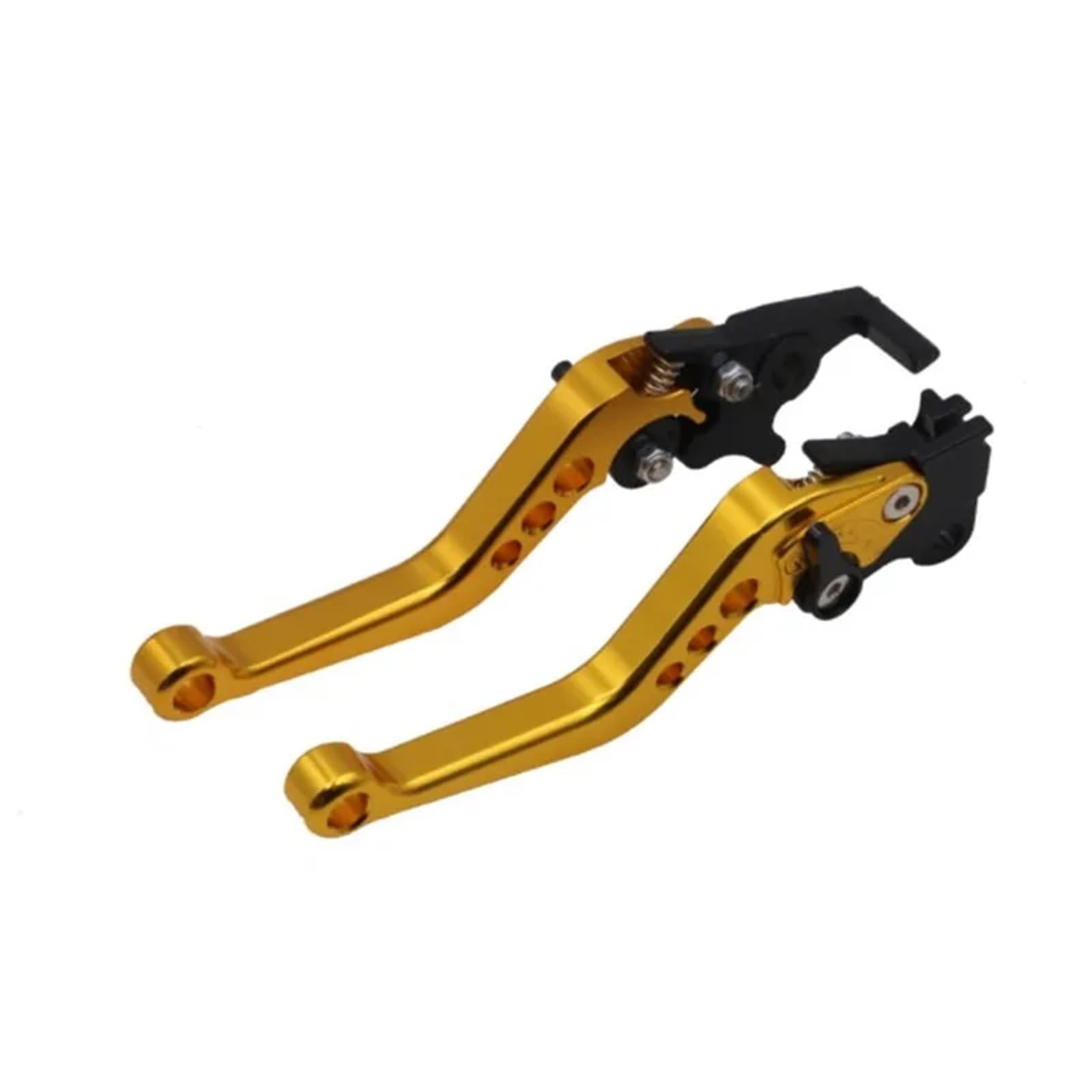 Hoqcszfup Gold Motorbike Brake Levers Handle Motorbike Cnc Alloy Clutch Drum Brake Lever Handle Adjustable Modification Universal Fit For Honda Fit Yamaha(Gold)