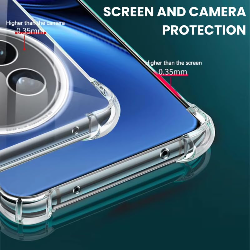 Image of for [ vivo X200 ] Case,[ vivo X200 ] Phone Back Case Cover Clear Transparent Reinforced Corners TPU Shock-Absorption Flexible Cell Phone Cover for [ vivo X200 ] - Transparent