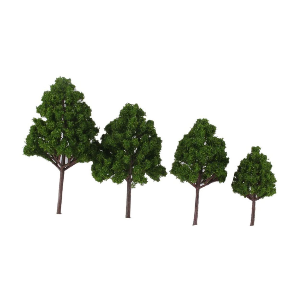 Alipis 40piezas Árboles Escenografía De Decoración De Paisaje Verde Árboles Artificiales para Dioramas y