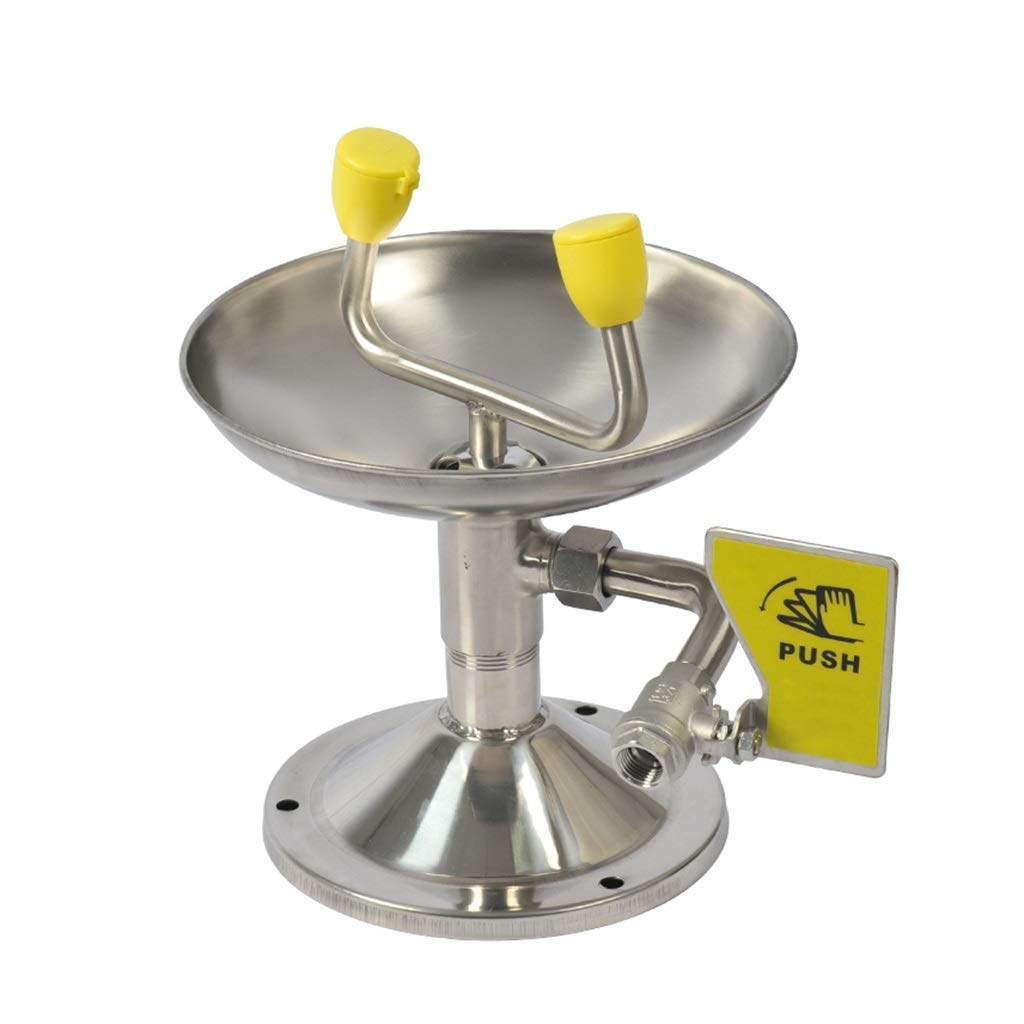 Eyewash Stations with Free Eye Wash Sign - Desktop Stainless Steel Eye Wash Station with Dual Spray Heads – Emergency Eyewash Stations