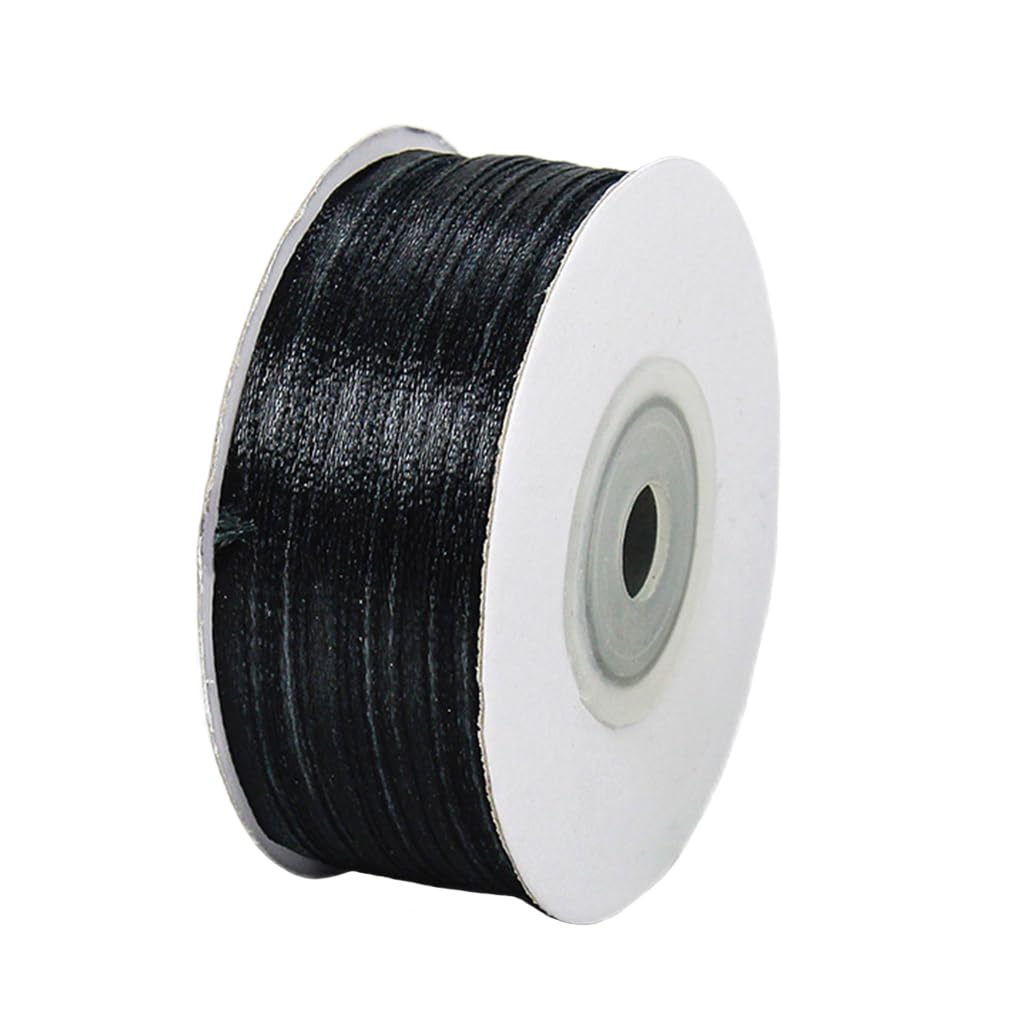 10mm Black Ribbon for Gift Wrapping,22m Fabric Thick Satin Ribbon Black Bow for Gift Wrapping,Ribbons for Balloons,Crafting,Hair,Bouquets,Wedding, Car,Presents,Cake,Christmas Party Decorations — view 61