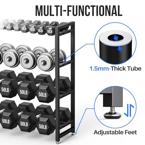 Image of 3 Tier Dumbbell Rack, Weight Rack for Home Gym