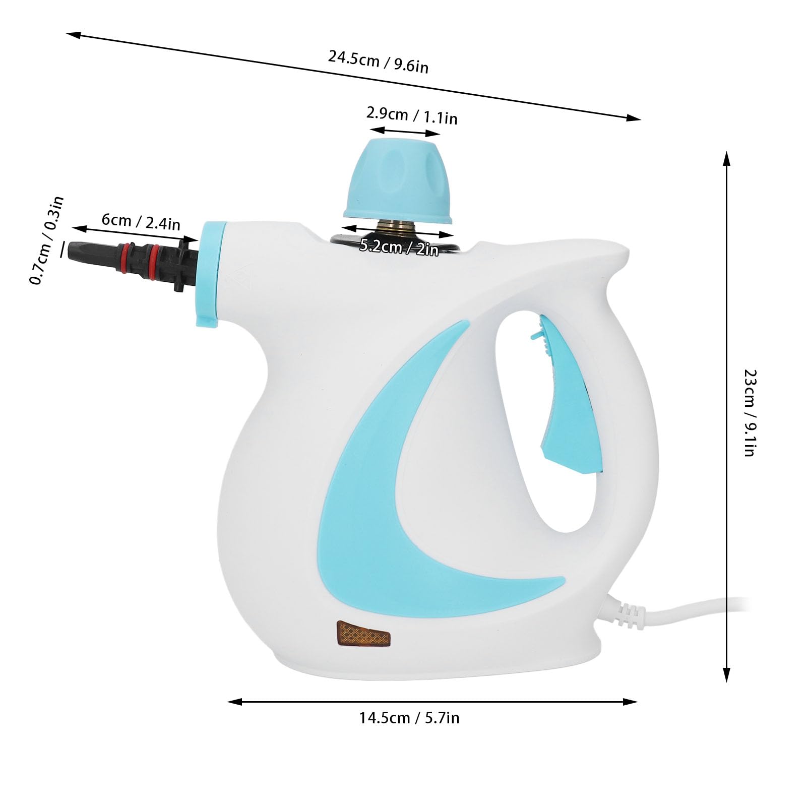 Handheld Steam Cleaner, 900W-1050W Steam Cleaner, 200ML Multipurpose Steam Cleaner for Home, Car, Bathroom, Grease (US Plug 110-120V)