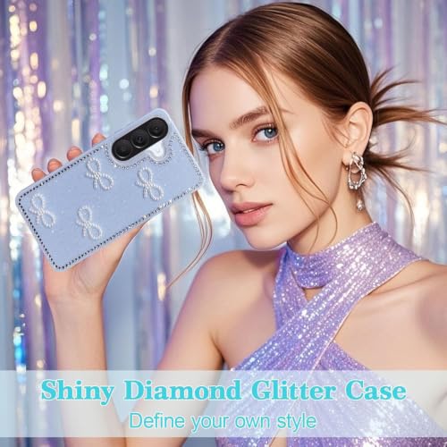 Image of DIZORO for Samsung A57 Case,Cute Bow Tie Aesthetic Phone Case,Trendy Slim Hard IMD Shockproof Protective Bumper Designer Phone Back Cover for Women Girls - Sierra