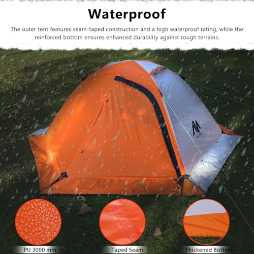 Carpa de camping ligera impermeable para 2 personas miniatura 6