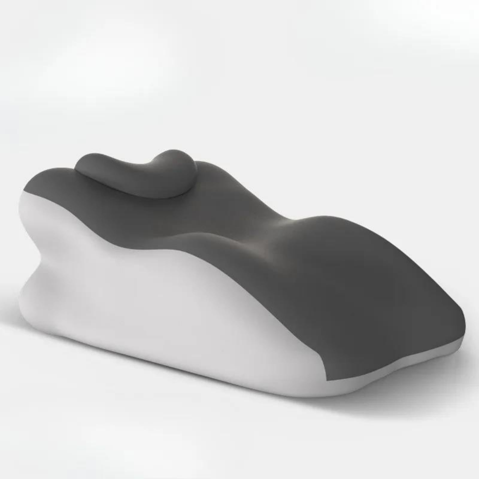 BFJNFPBEU Adjustable Detachable Headrest Prone Sleeping Pillow,Ergonomic Memory Foam Stomach Sleeper Pillow,Back Support Wedge Pillow,Black