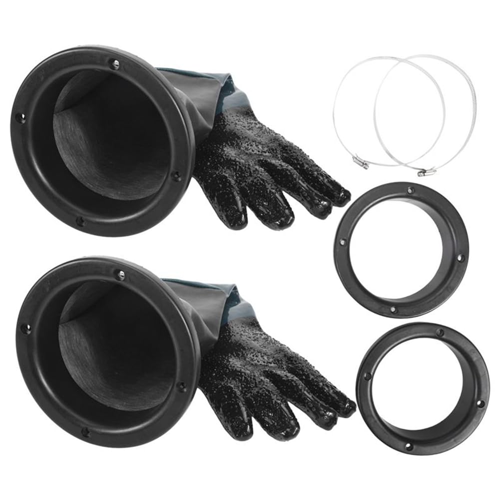 Guantes para chorro de arena de 60 cm y repuestos de cabina con juntas