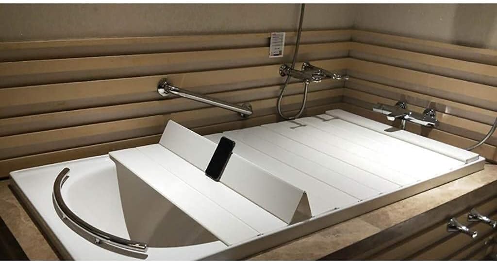 Bath Cover Bathtub Cover Anti-dust Dust Board Bathtub Insulation Cover PVC Foldable Bathtub Cover Bathtub Tray (Size : 175750.6cm) (164 * 70 * 0.6cm)