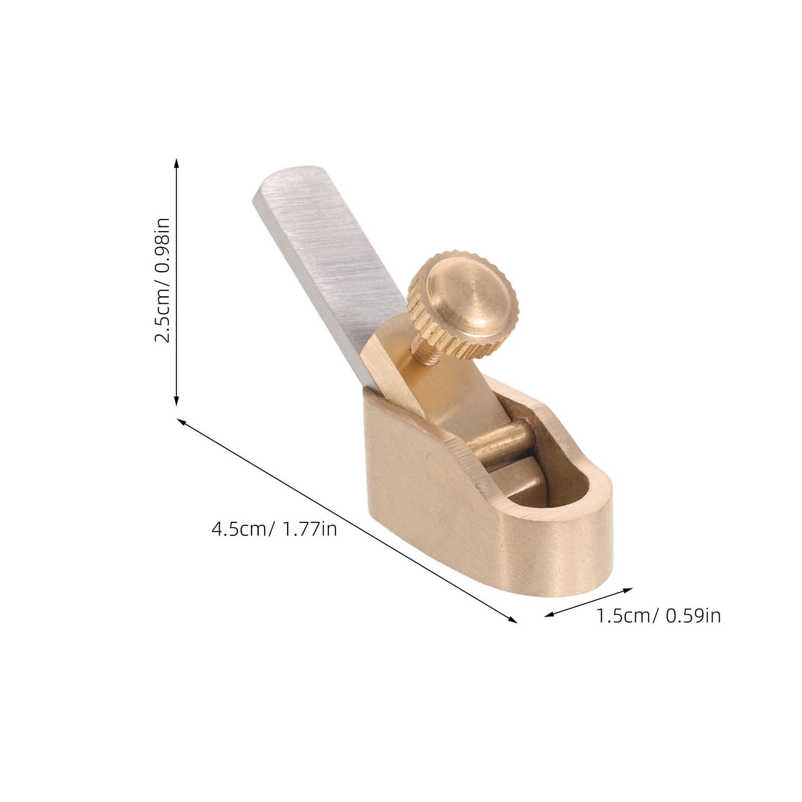Abaodam Mini Pialla Manuale in Ottone per Lavorazione Legno 8mm, Utensile da Liutaio per Rifinitura Tastiera Violino, Pialla Smussatrice Portatile per Riparazione Strumenti Musicali