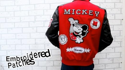 Litswear Mickeey-Mouse Jacket - Wool And Faux/Synthertic Leather