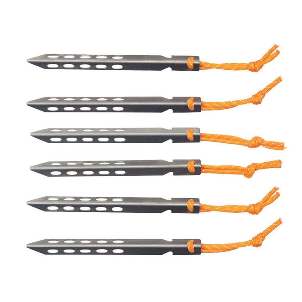 Zeltnagel 6/10 Stück Zeltheringe V-Form Outdoor Camping Zelt Nagelzubehör Zeltpfahl Campingausrüstung (Farbe: 6 Stück) (Größe: 10 Stück) (Schwarz 12 Stück 6 Stück)