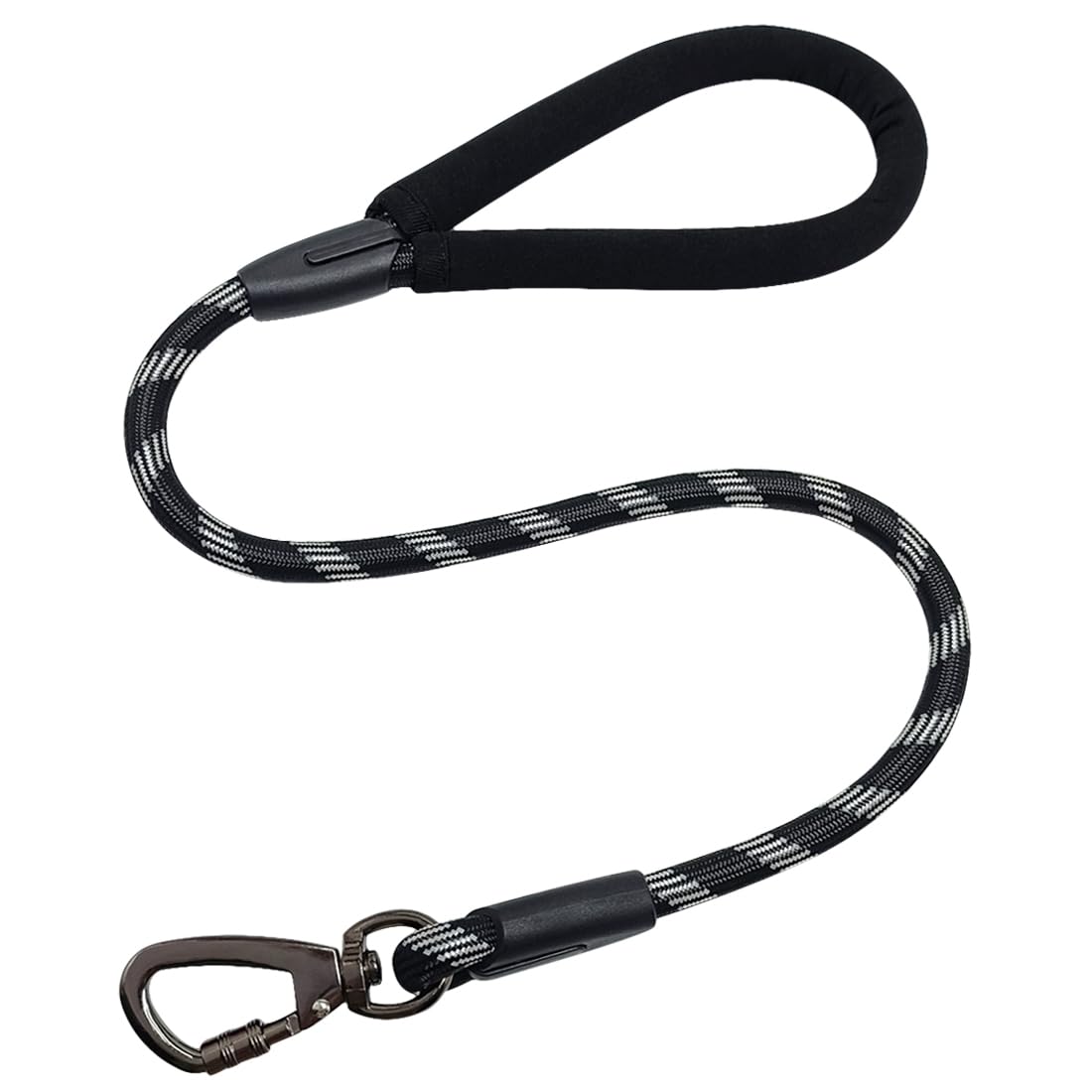 WYUZEHeavy Duty Rope Dog Leash, 2FT/5FT Strong Thick Nylon Reflective Walking Leash with Swivel Lockable Hook for Large Medium Breed Dogs