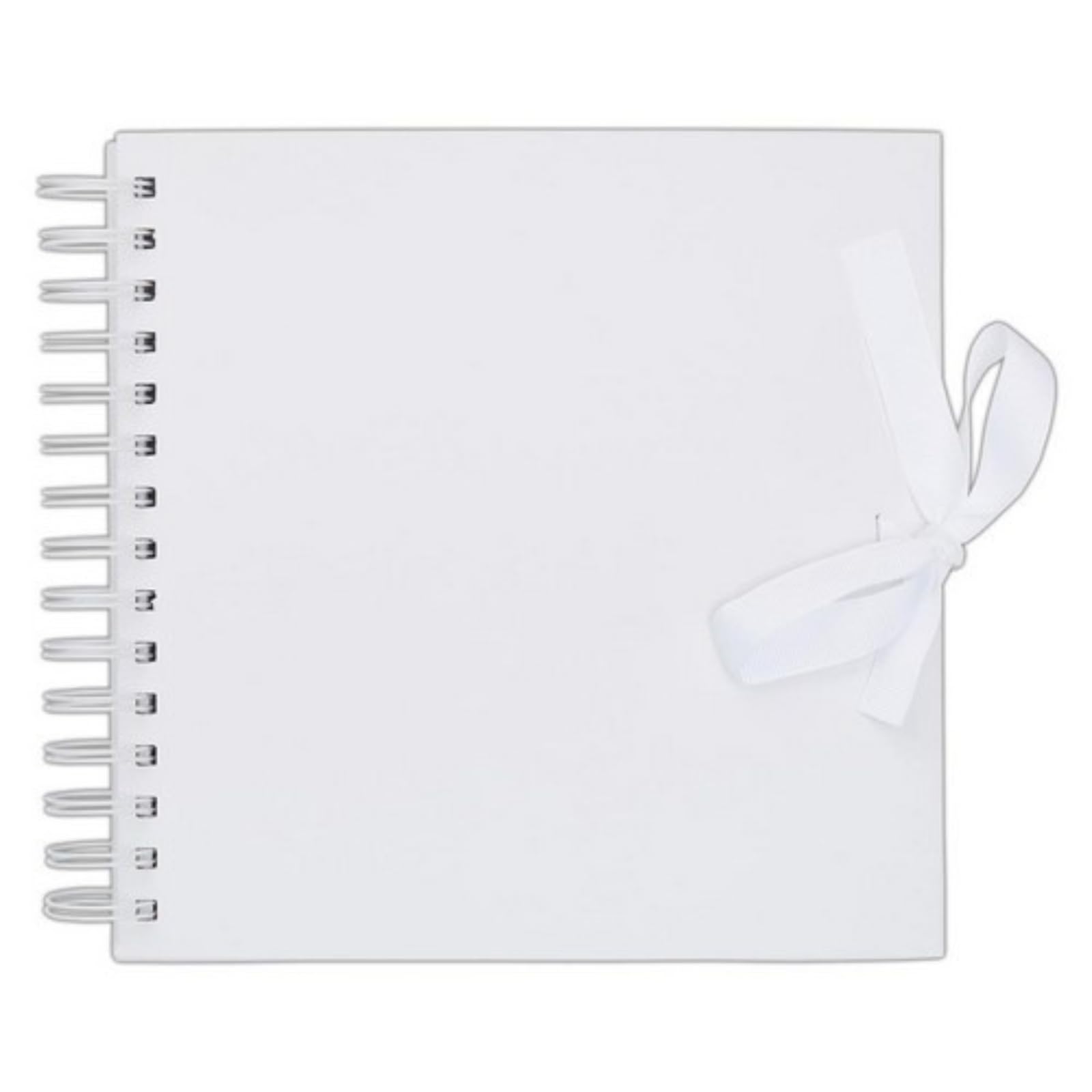 Papermania Scrapbook, White, 8 x 8", 40 Sheets, Create Your own Photo Album, Decorate with Scrapbook Accessories, Book for Home Memories, Add Photo Paper, Scrapbook Stickers & Scrapbooking Supplies