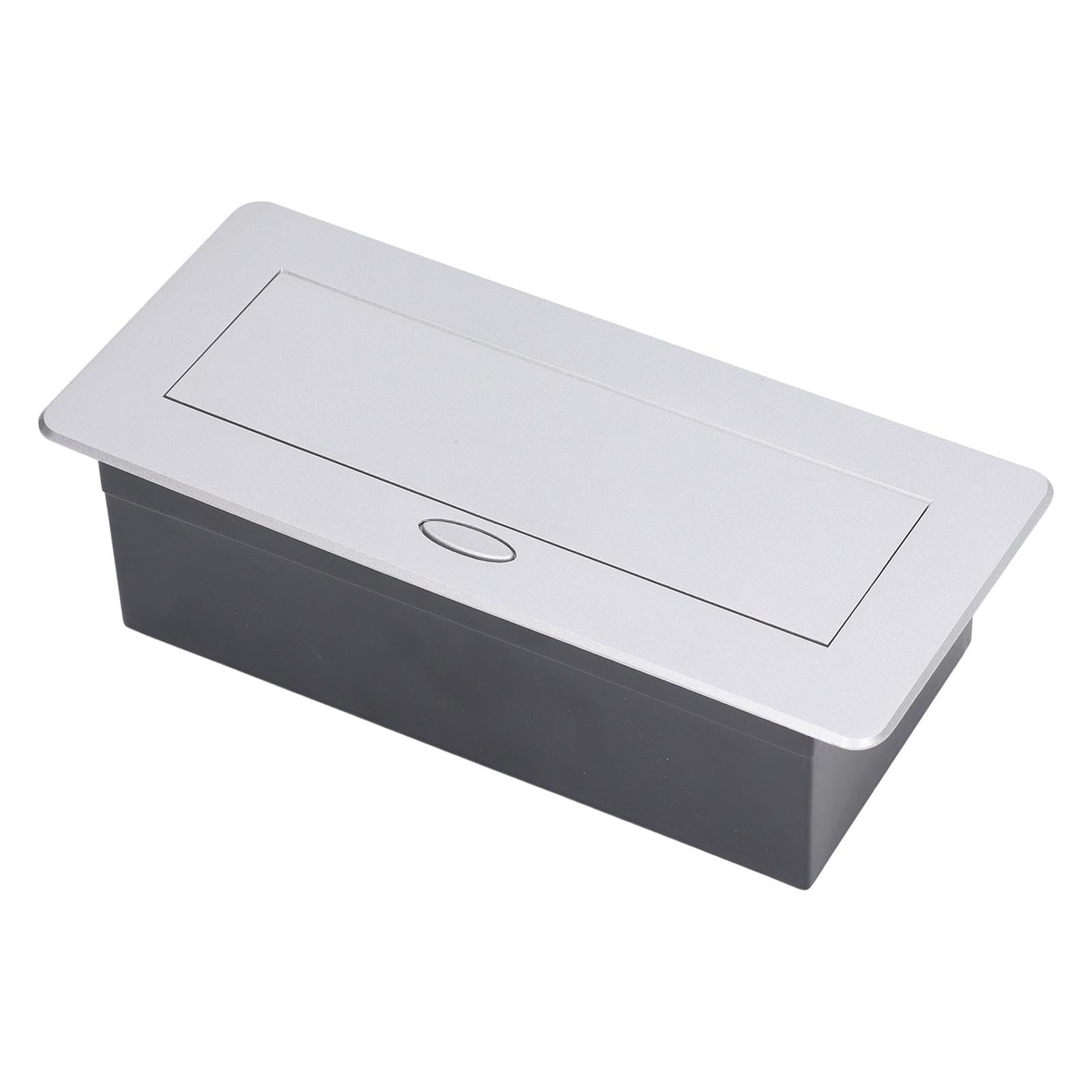 Presa Multipla Nascosta da Tavolo con Doppia USB 16A per Ufficio Domestico Resistente Acciaio Inossidabile Argento