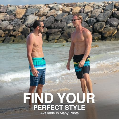 Image of Kanu Surf Men's Big Viper Extended Size Stripe Swim Trunk