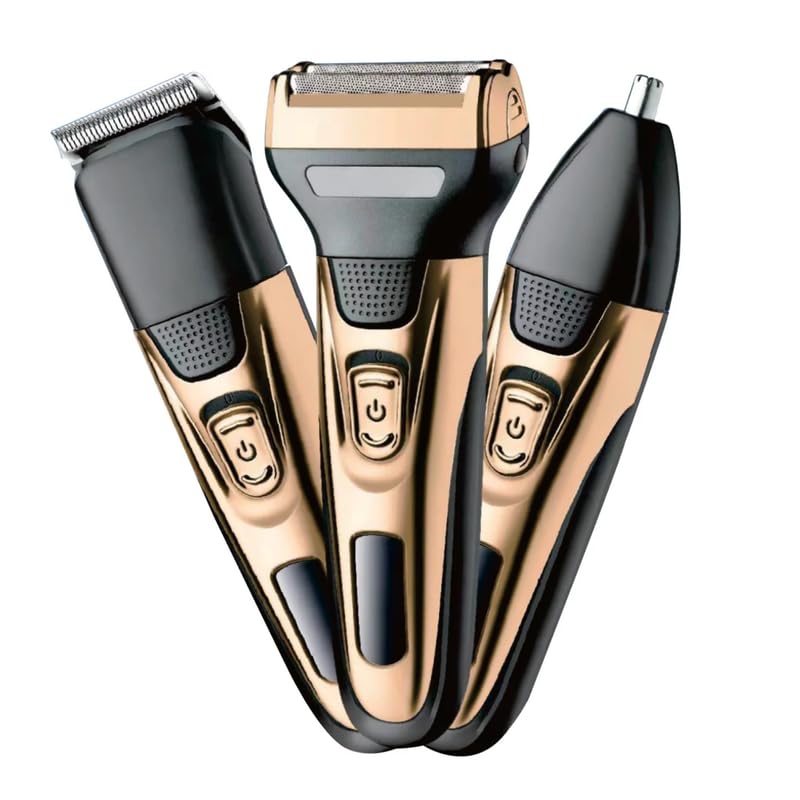 Image of (𝟏𝟓 𝐘𝐞𝐚𝐫𝐬 𝐖𝐚𝐫𝐫𝐚𝐧𝐭𝐲) 3-in-1 Electric Shaver & Trimmer for Men | Multi-Function Rechargeable Razor with Nose, Beard & Hair Trimmer Attachments | Smooth Shaving & Precision