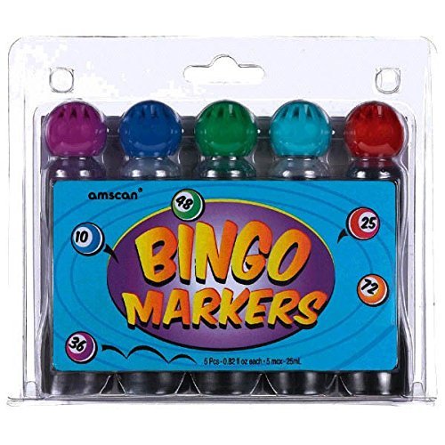 Bingo markers Amscan multicolores de loterie et casino pour décoration de fête d'anniversaire