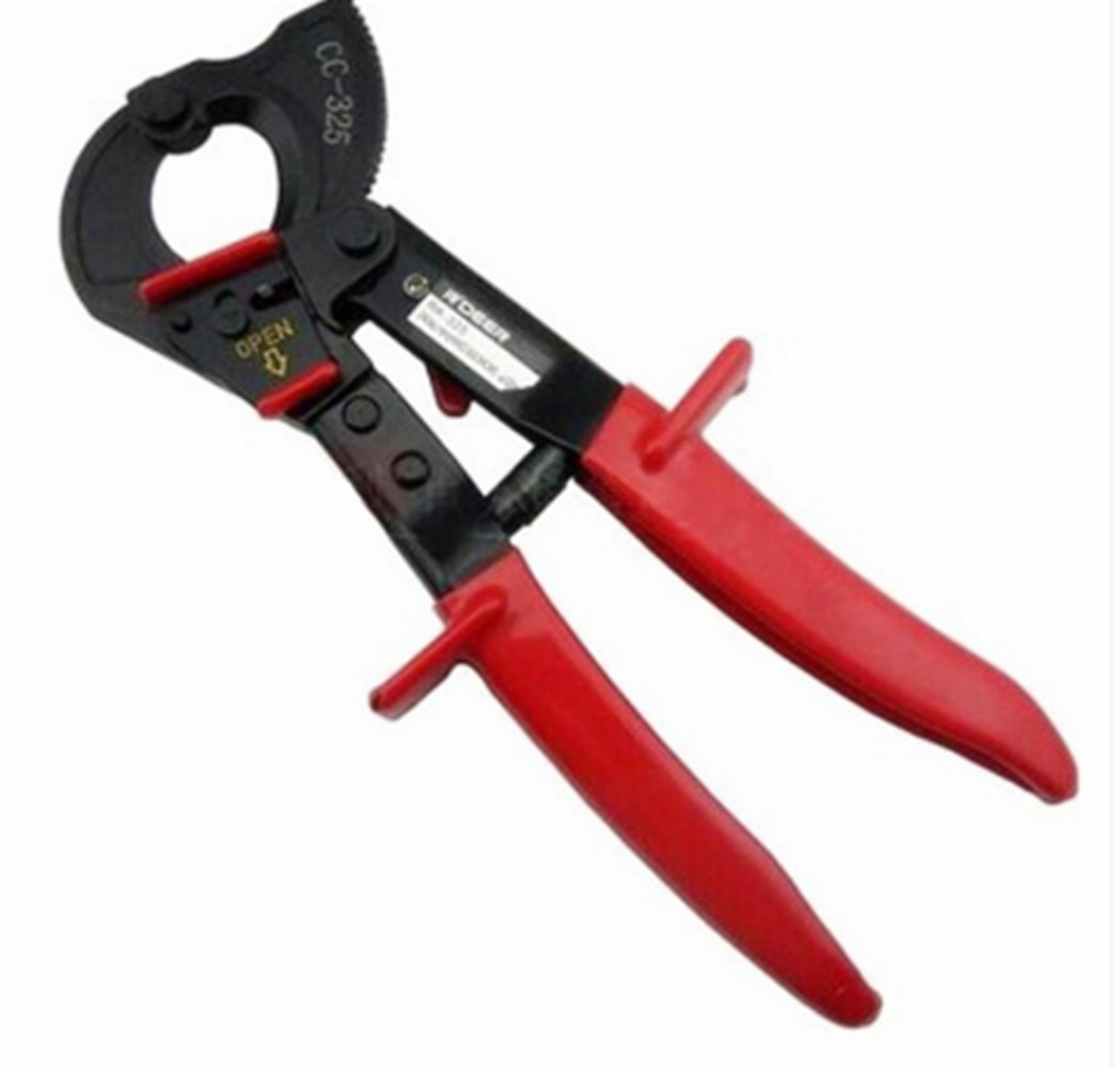 NEWTRY Ratchet Cable Cutter CC-325 – Cuts Copper & Aluminum Cable Up To 240mm², Forged Blades, Gear-Assisted For Easy Cutting