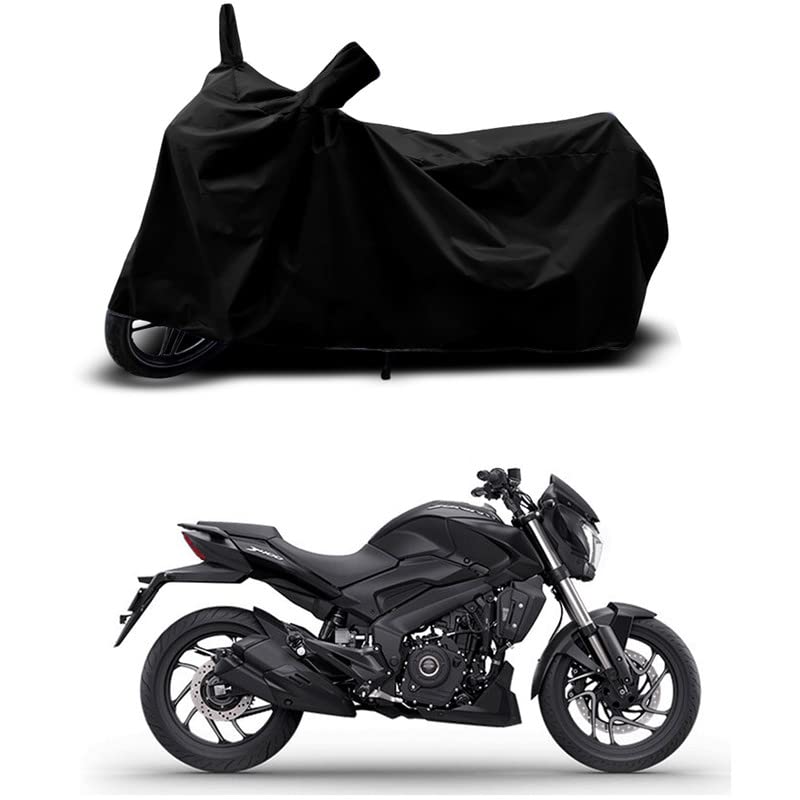 Image of 100% Scratchproof /UV-Rays /Heat Protection /Birds Dropping /Water Resistant /Dust Proof /Waterproof /Full Bike Scooty Two Wheeler Body Cover Compatible for Dominar 400 All Varients[Black]
