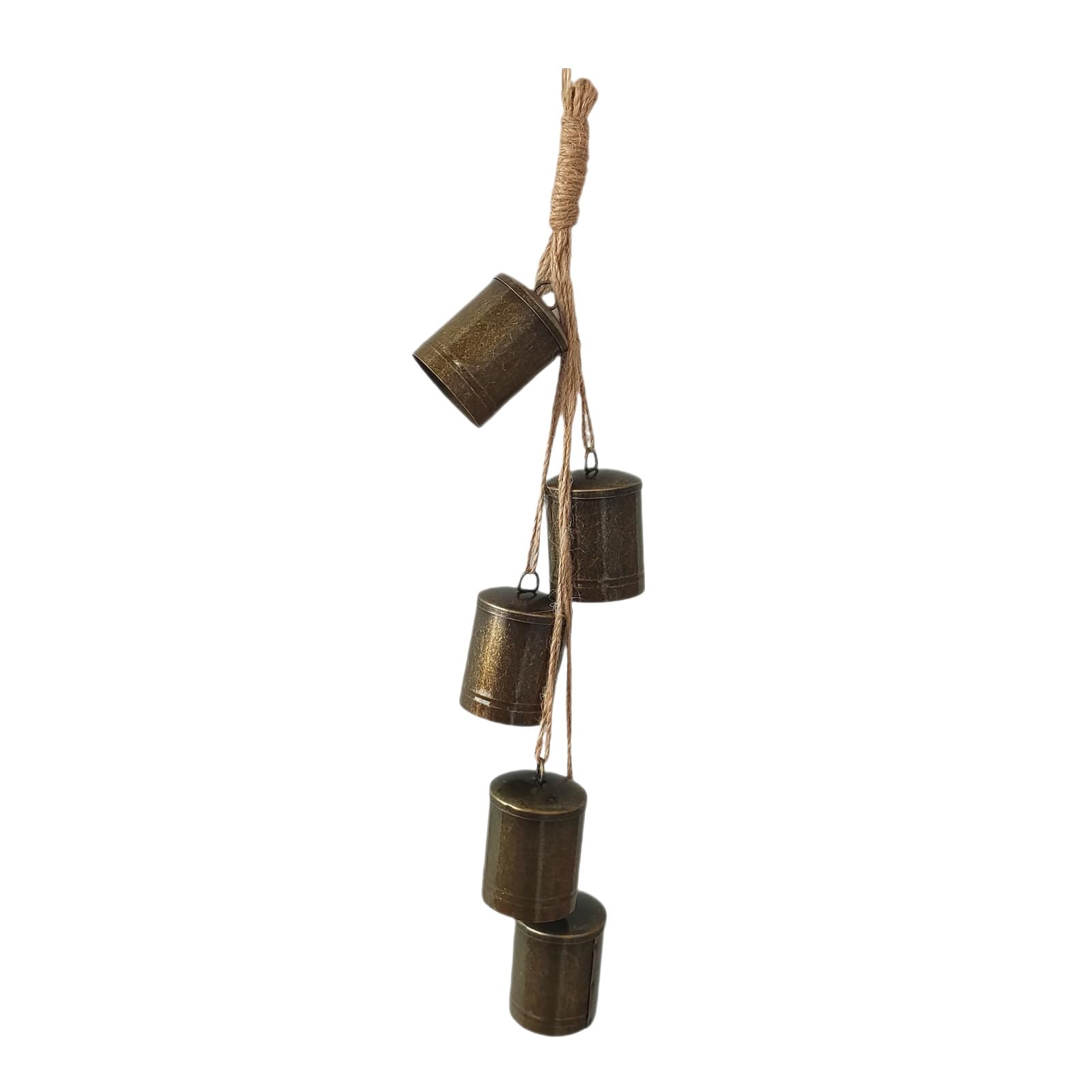 Kalttoy Rural Iron Sisal Rope Toll Air Toll Christmas Decoration Permanent Metal Craft for Backyard Garden Celebratory Sound Counseling Traditional Iron Christmas Decoration