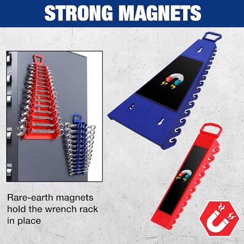 WORKPRO 4-Pack Magnetic Wrench Organizer