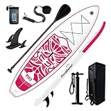 FunWater Inflatable 10'6×33'×6' Ultra-Light SUP for All Skill Levels Everything Included with Stand Up Paddle Board, Adj Paddle, Pump, ISUP Travel Backpack, Leash, Waterproof Bag