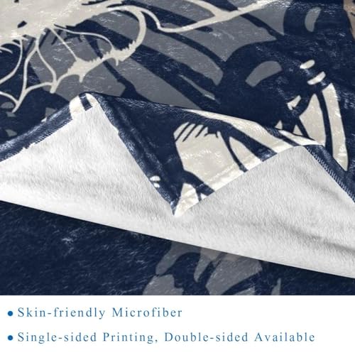 Couverture polaire en microfibre haut de gamme motif papillon nuit - 3