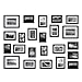 Produktbild Ray & Chow Black Gallery Wall Picture Frames Kit,Set of 23 Frames,Solid Wood and Glass Window,Made to Display 8x10 5x7 4x6 Pictures Without Mat or 5x7 4x6 Pictures with Mat,Hanging Hardware Included