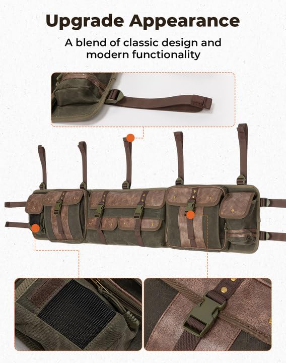 Image of KEMIMOTO Universal UTV Roll Cage Organizer Large-Capiticy Leather & Canvas