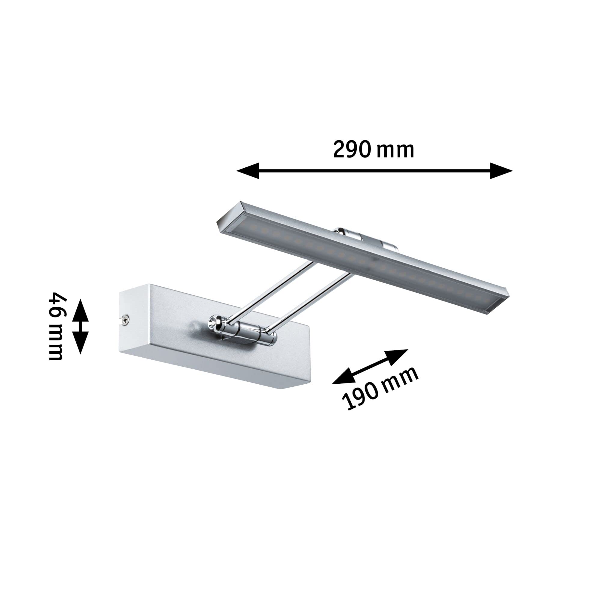 Paulmann 99894 Galeria LED Bilderleuchte Beam Thirty 5W Nickel gebürstet/Chrom 230V Metall