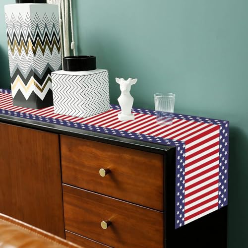 Pedenty MM61 American Flag Table Runner 72 X 13 Inch thumb #5