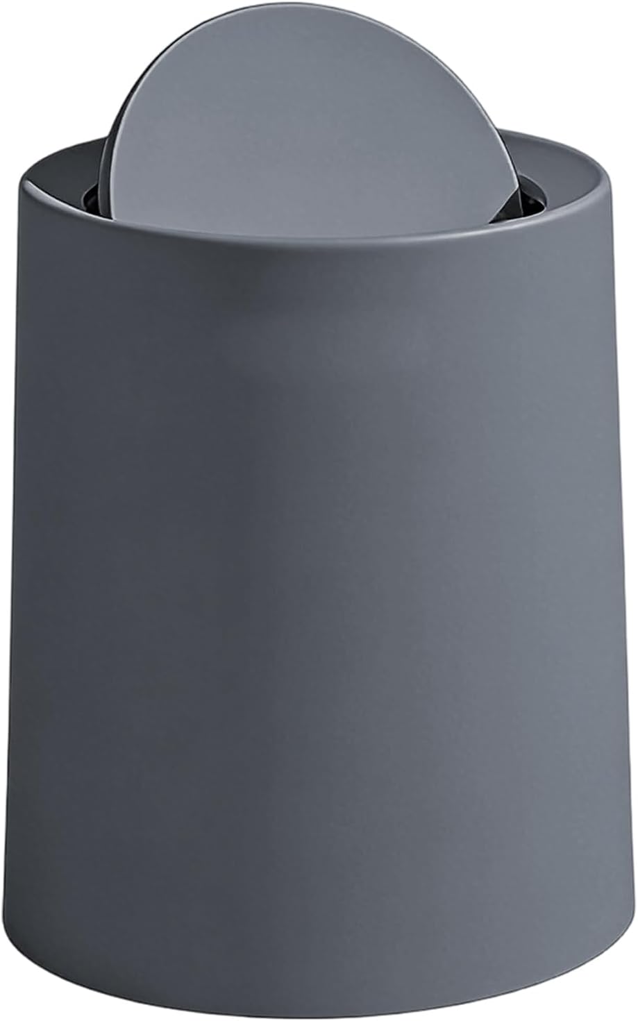 Desktop Trash Can - Double Compartment Container, Lightweight Round Wastebasket, Internal Waste Sorting System, Easy Lid Opening Mechanism, Waste Management Item for Small Wastes