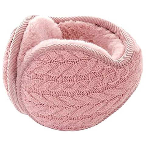 Lerben® Winter Earmuff Woolen Yarn Cable Knit Adjustable Wrap around Ear Muffs Ear Warmers Cover